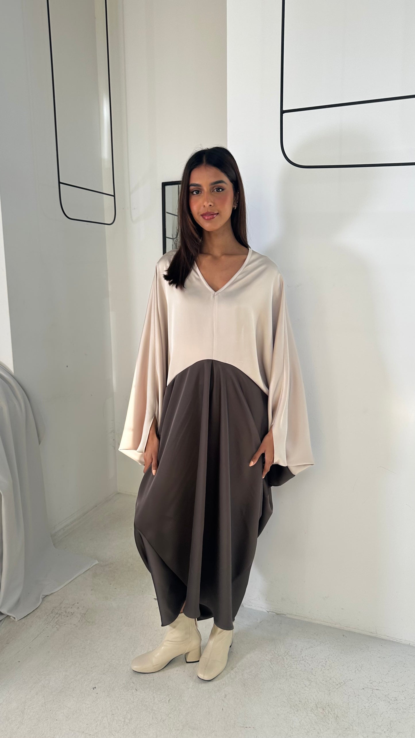 Silk Bicolor Dress