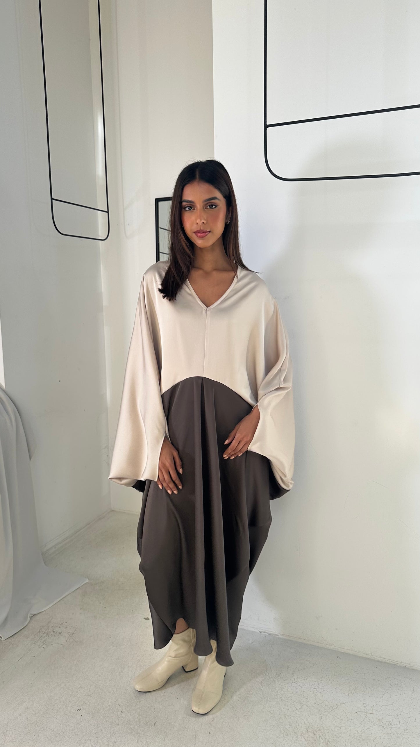 Silk Bicolor Dress