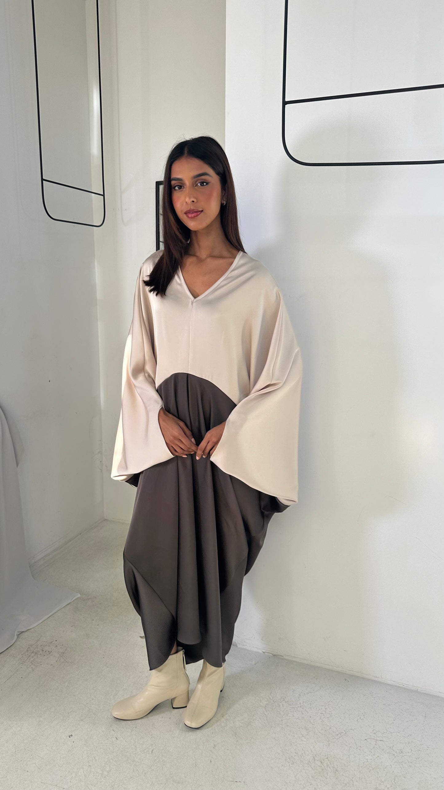 Silk Bicolor Dress
