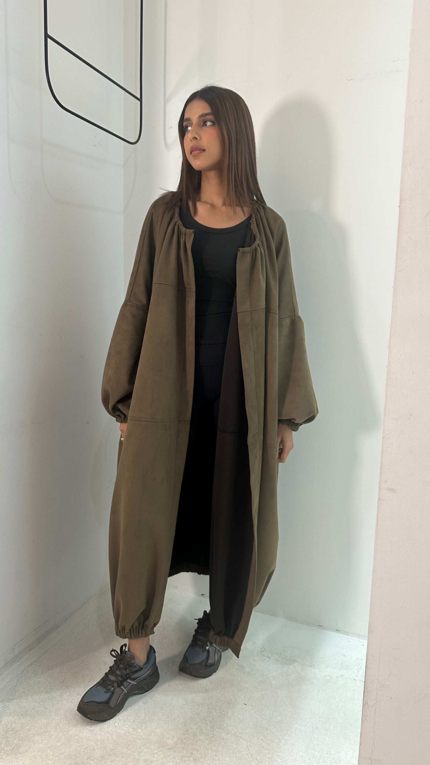 Suede Bisht