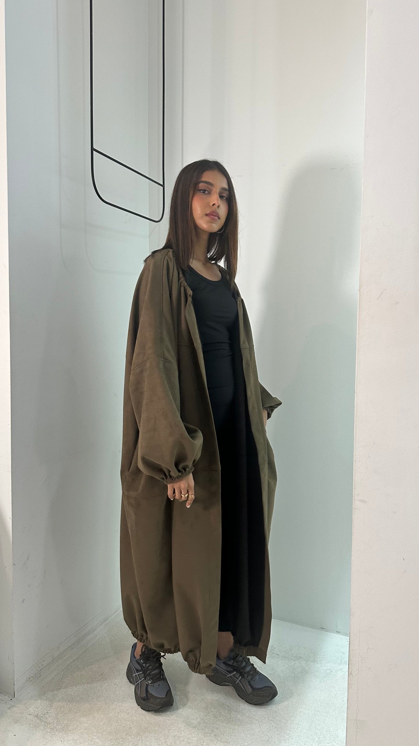 Suede Bisht