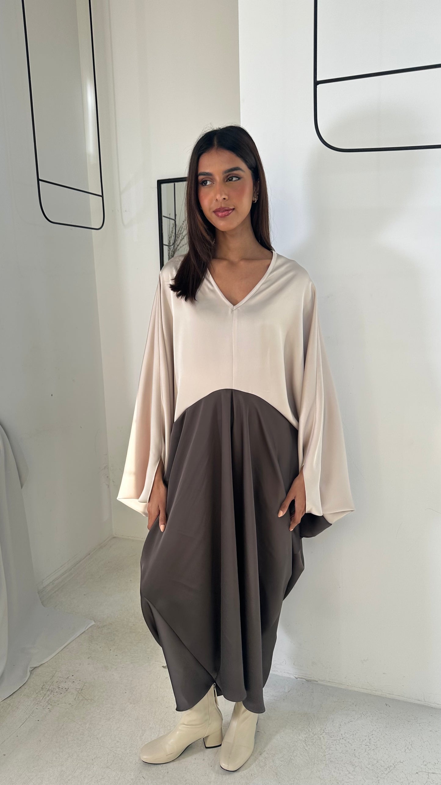Silk Bicolor Dress