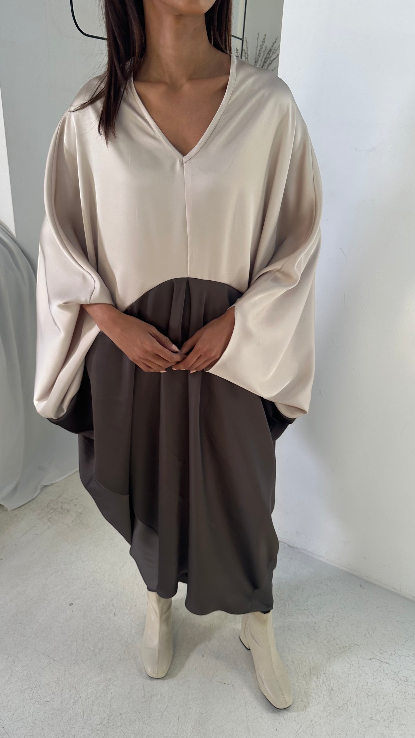 Silk Bicolor Dress