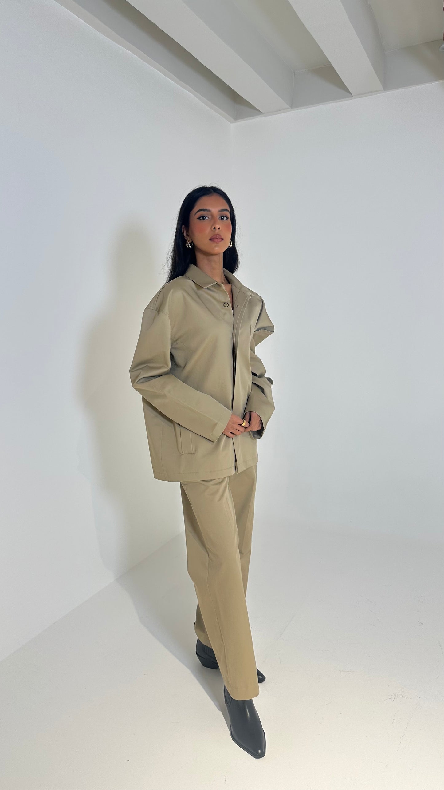 Asymmetrical Beige Set