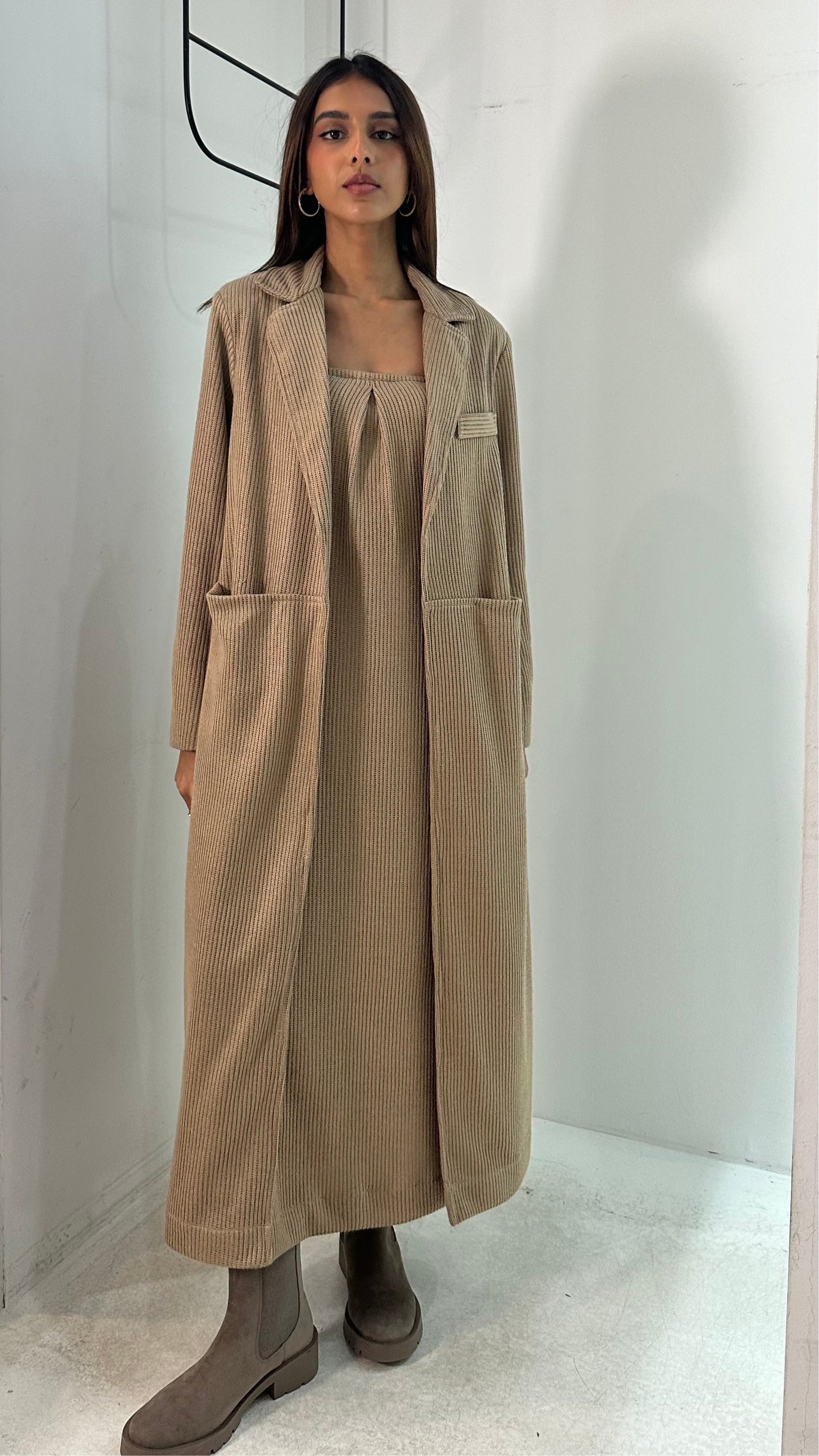 Knitted Dress & Blazer Jacket Set