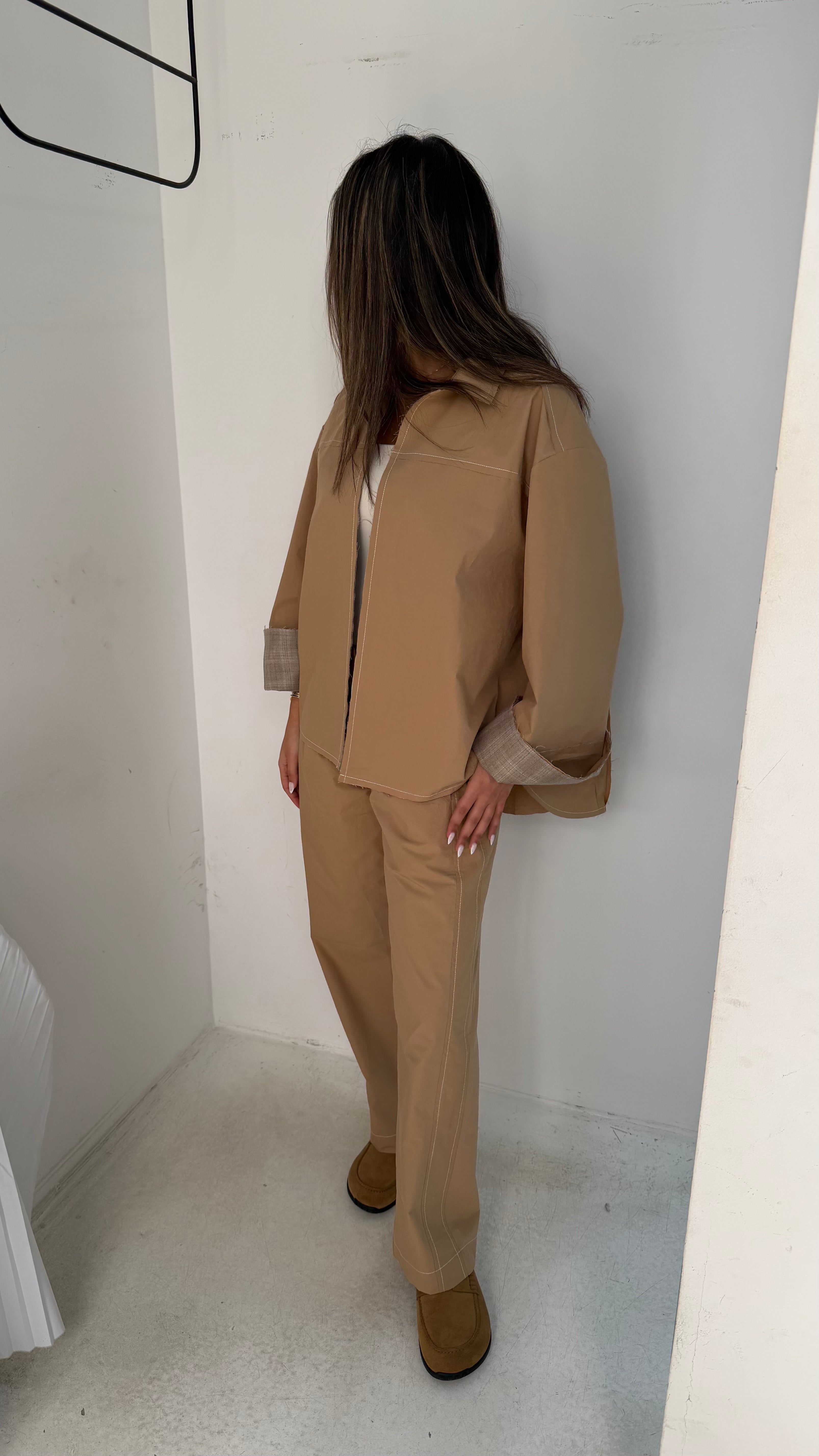 Poplin Set with Plaid Lining
