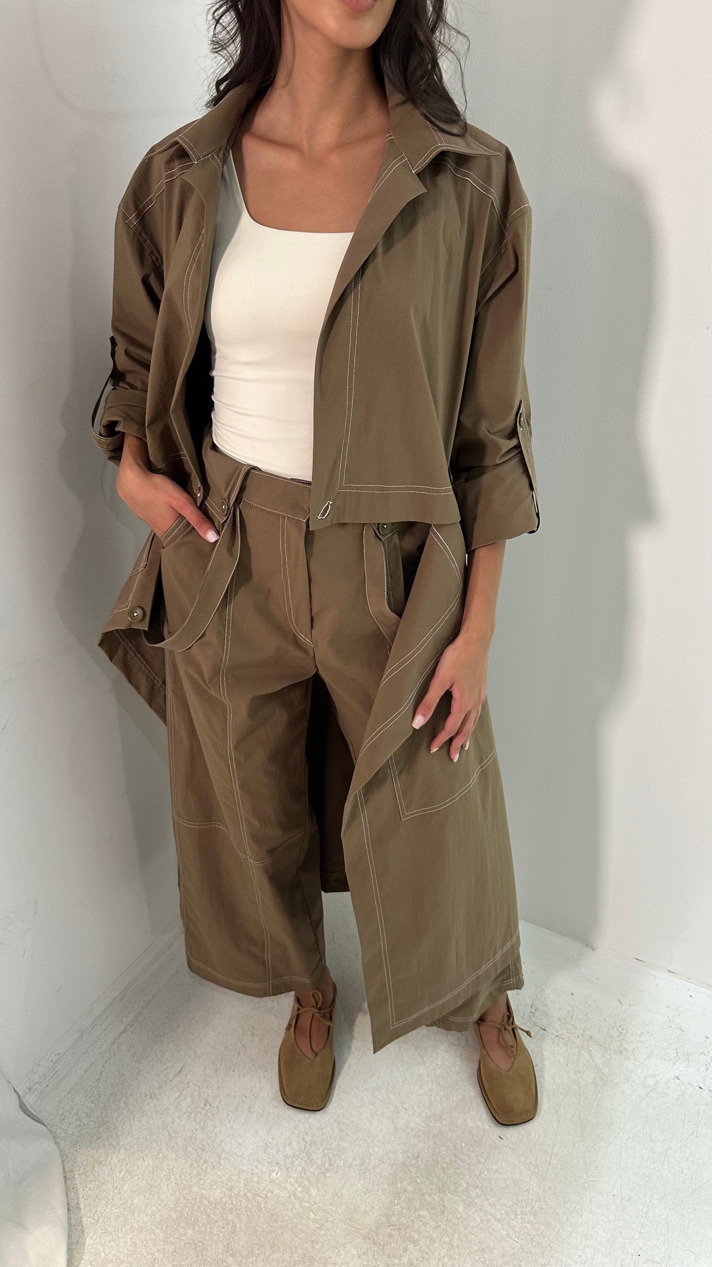 Trench Set (Beige & Khaki)