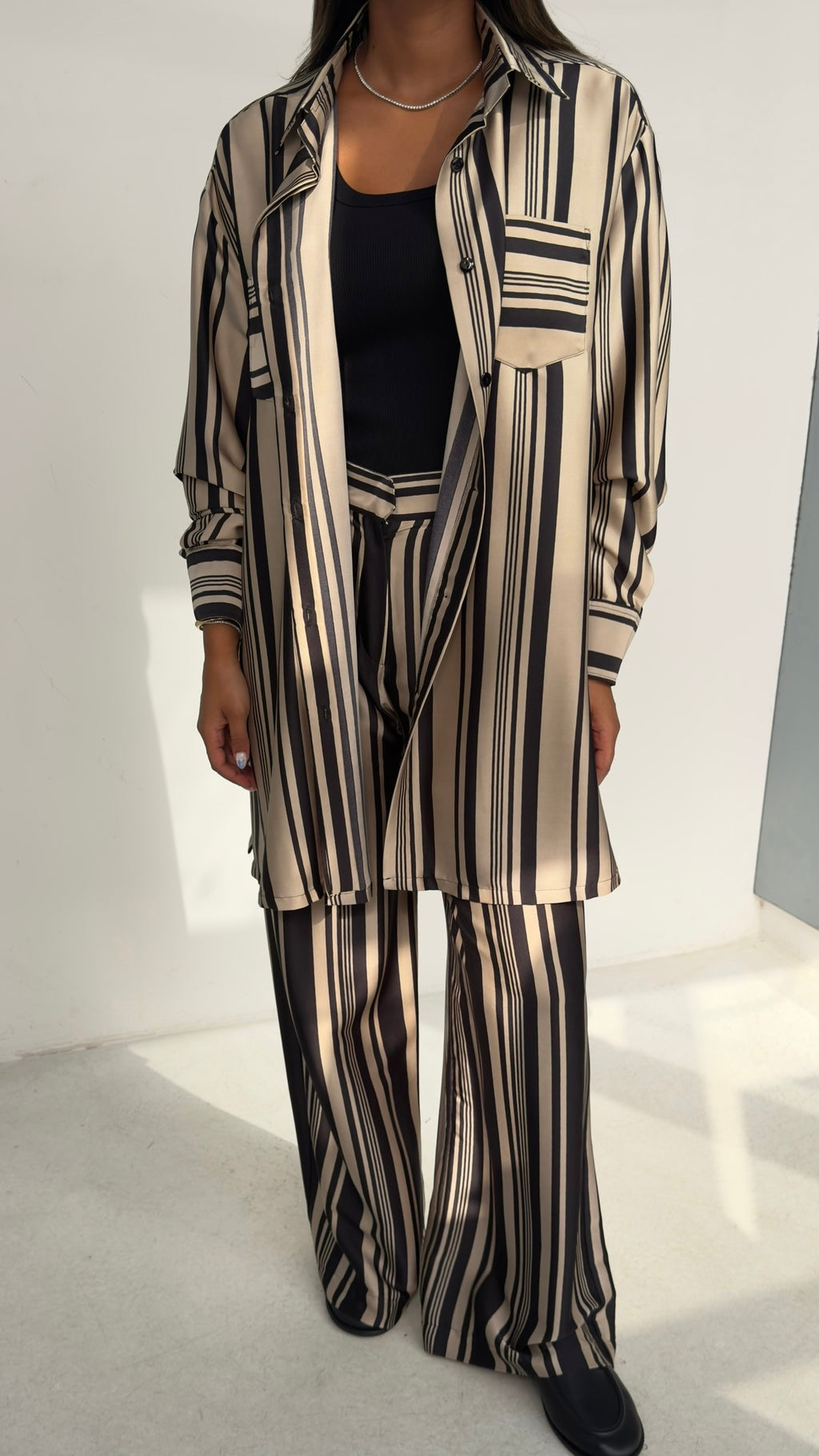 Striped Silk Set
