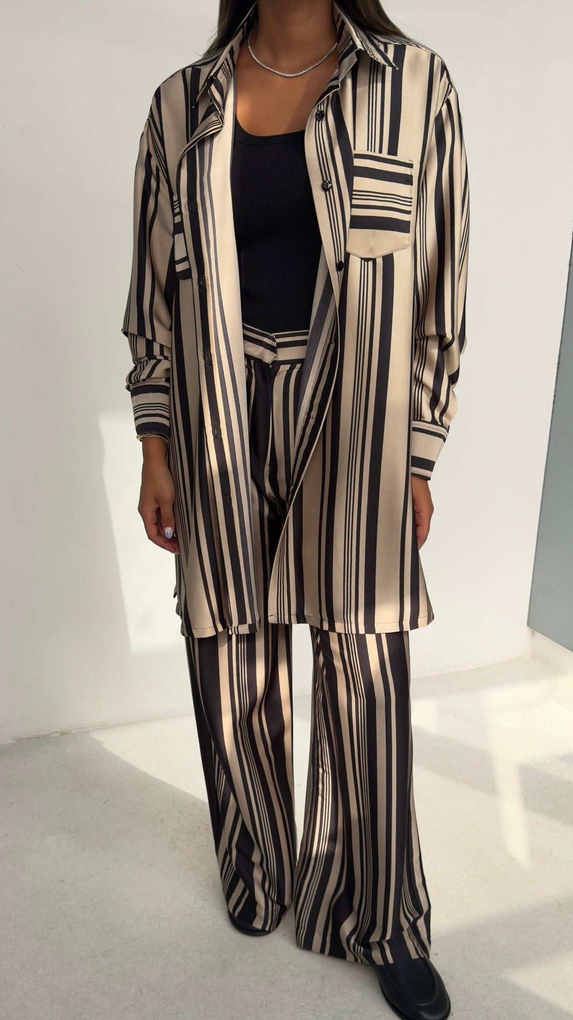 Striped Silk Set