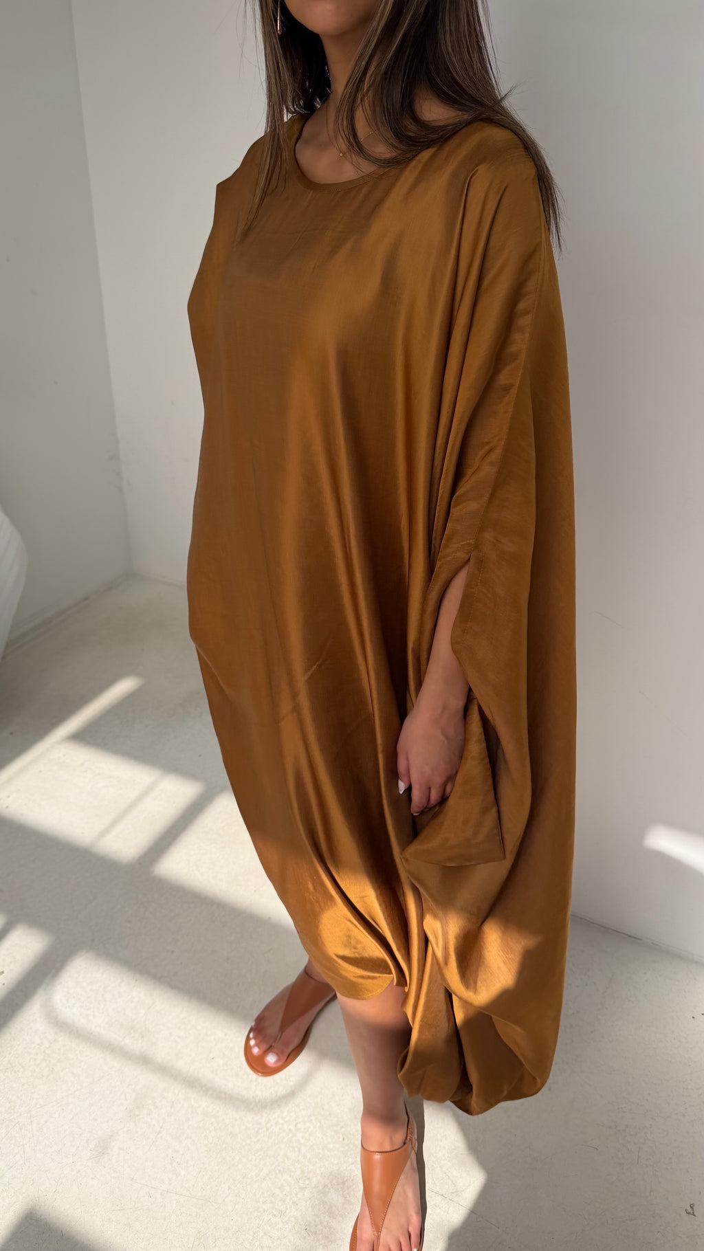 Terracotta Draped Dress