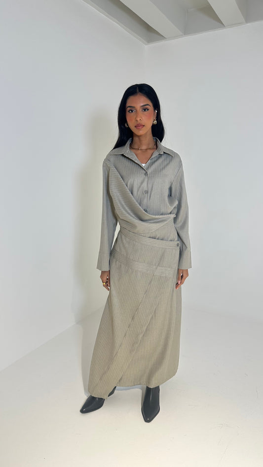 Grey Skirt Set