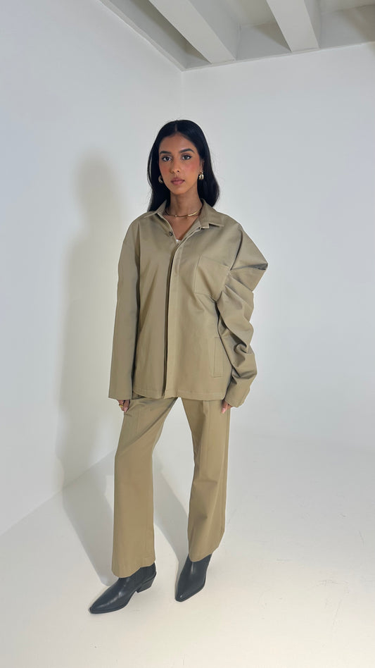 Asymmetrical Beige Set