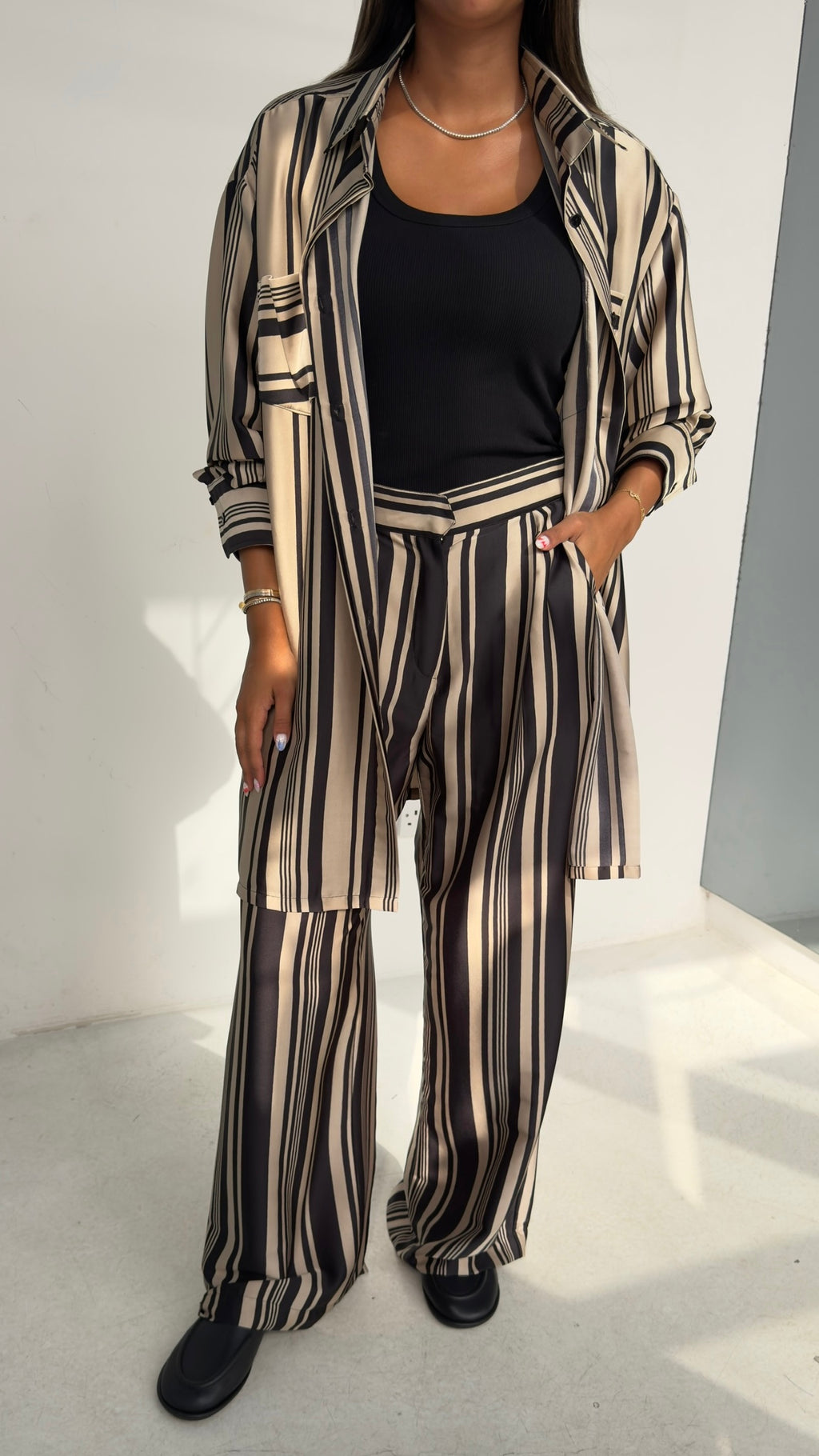 Striped Silk Set