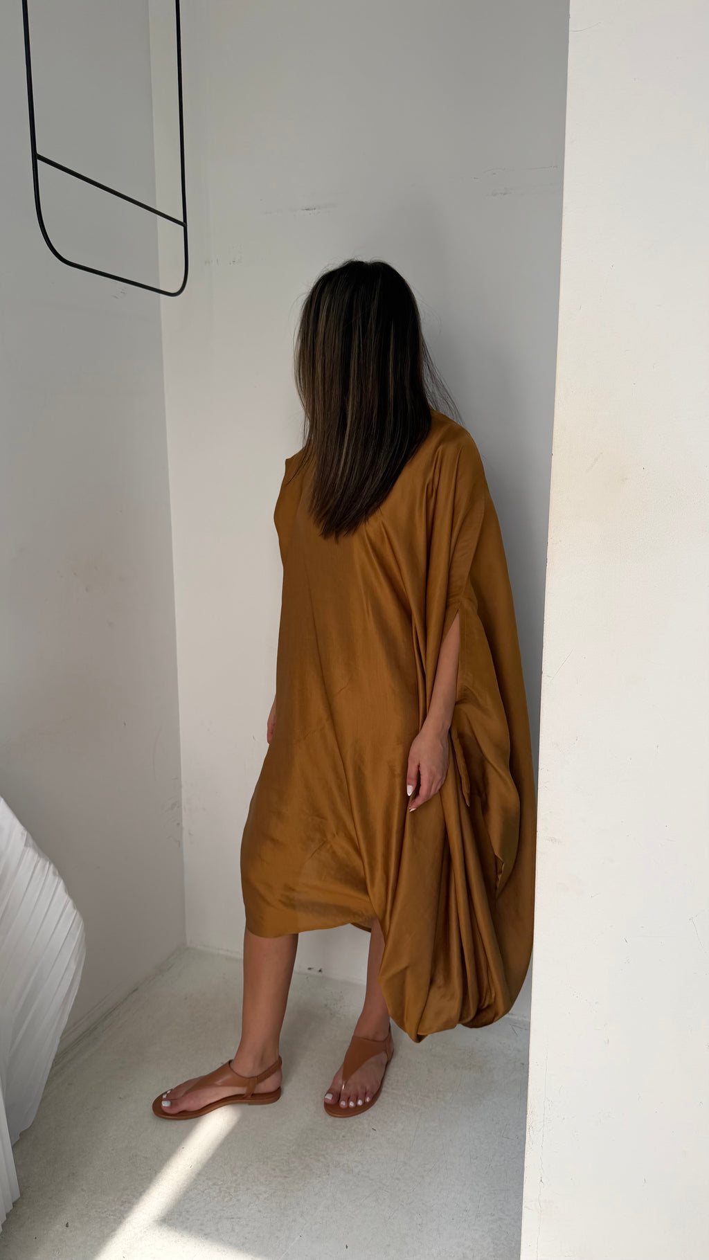 Terracotta Draped Dress
