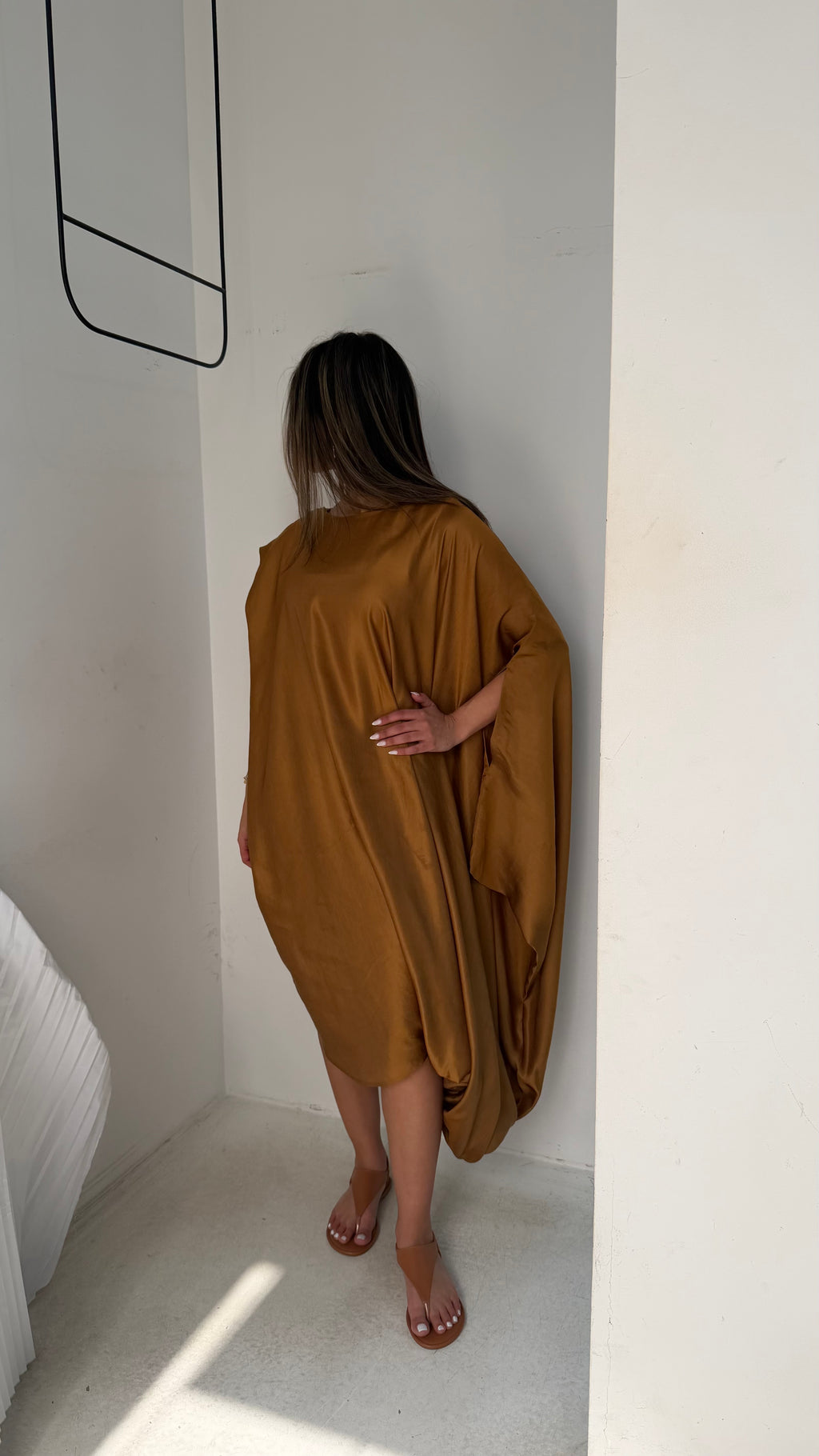 Terracotta Draped Dress