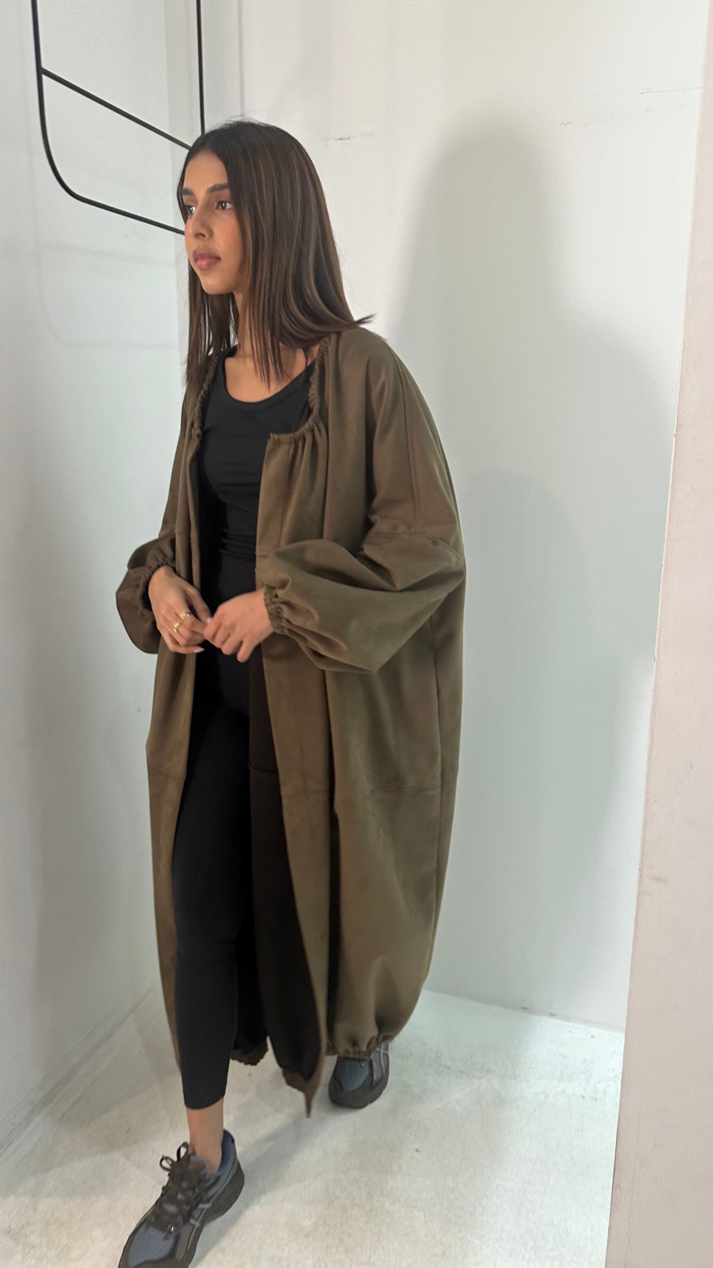 Suede Bisht