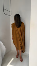 Terracotta Draped Dress