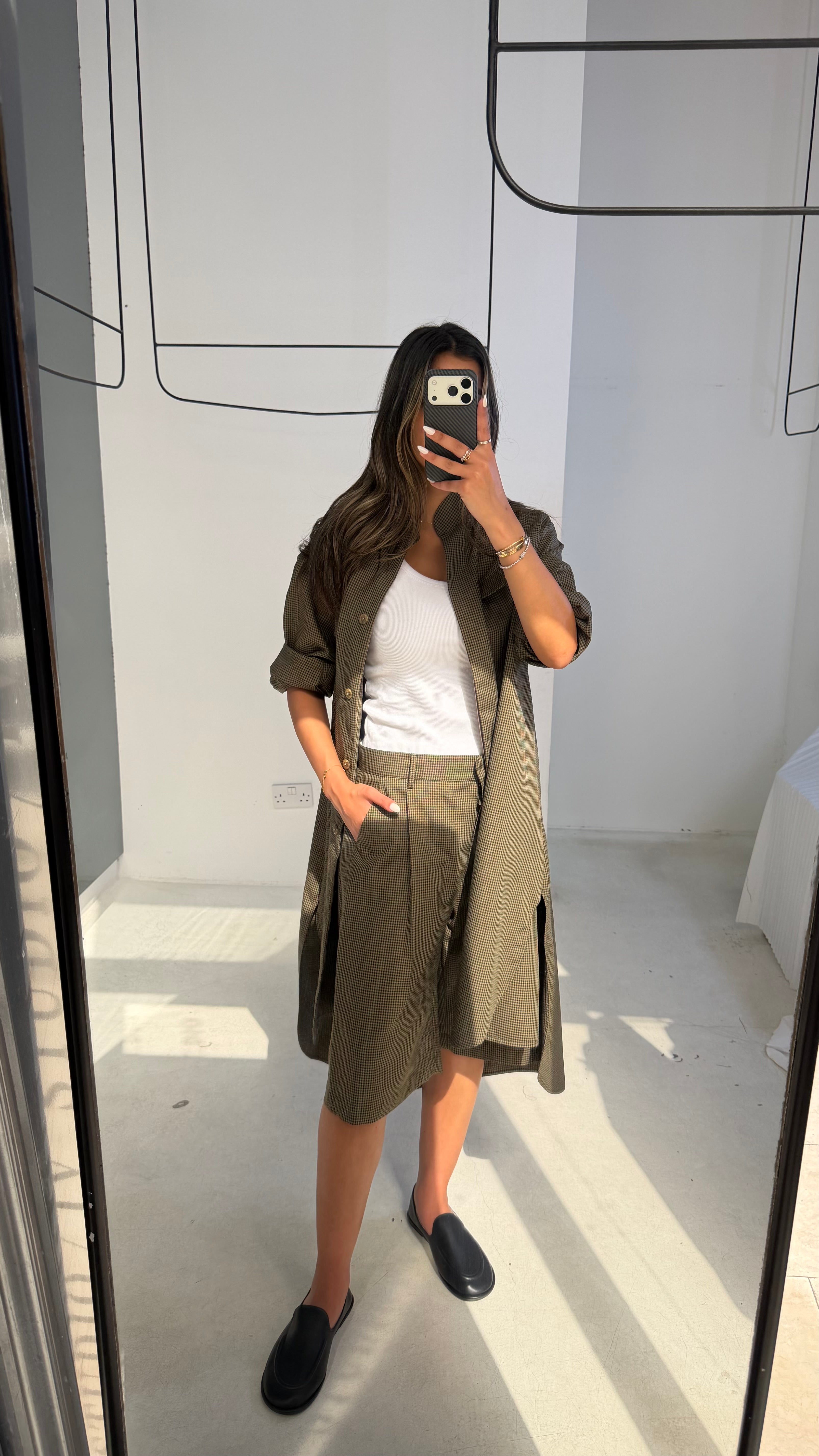 Khaki Plaid Set