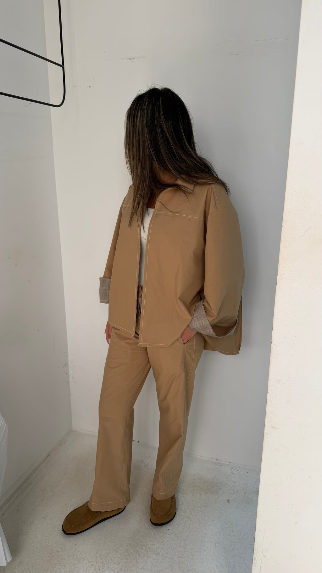Poplin Set with Plaid Lining