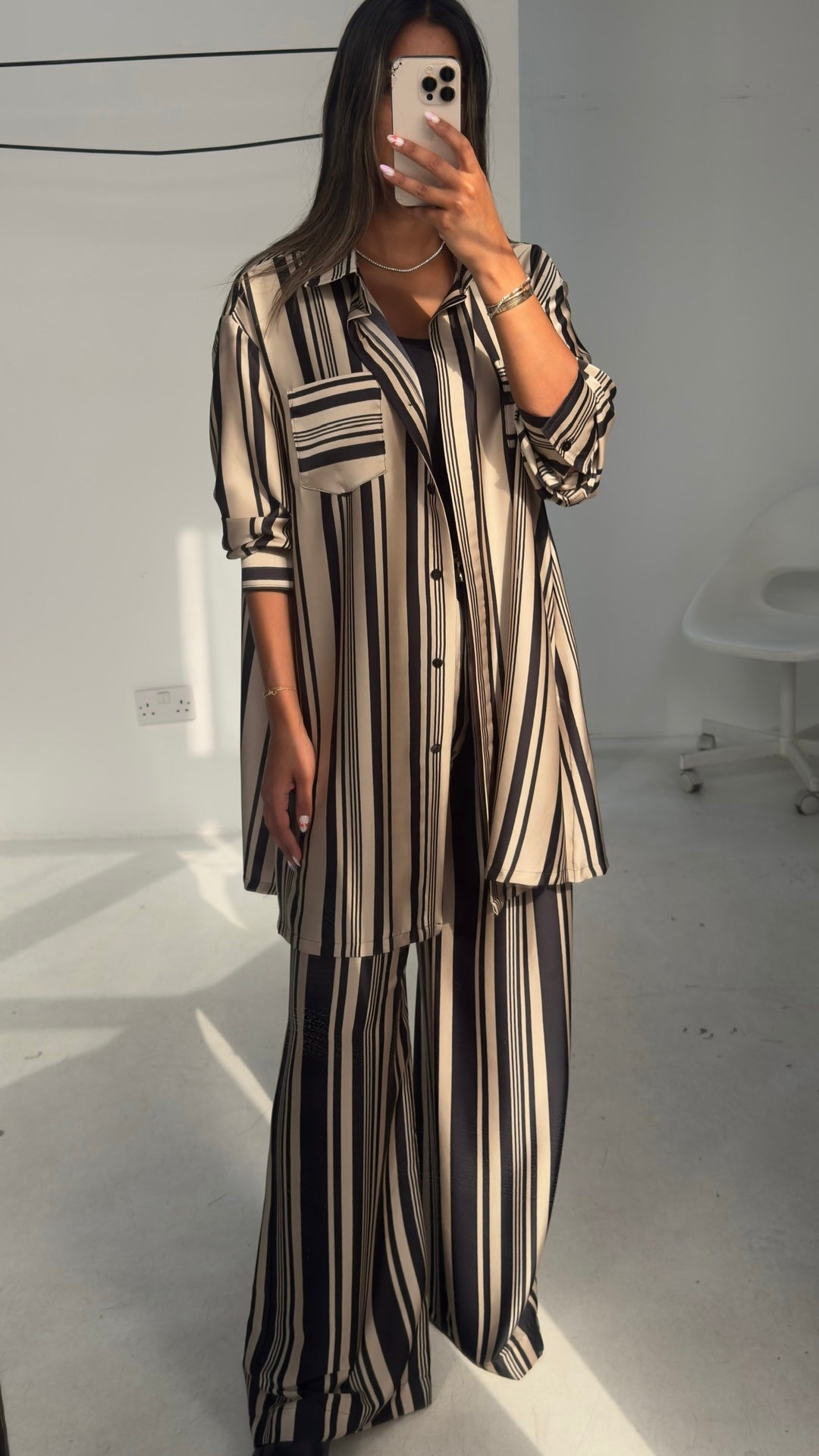 Striped Silk Set