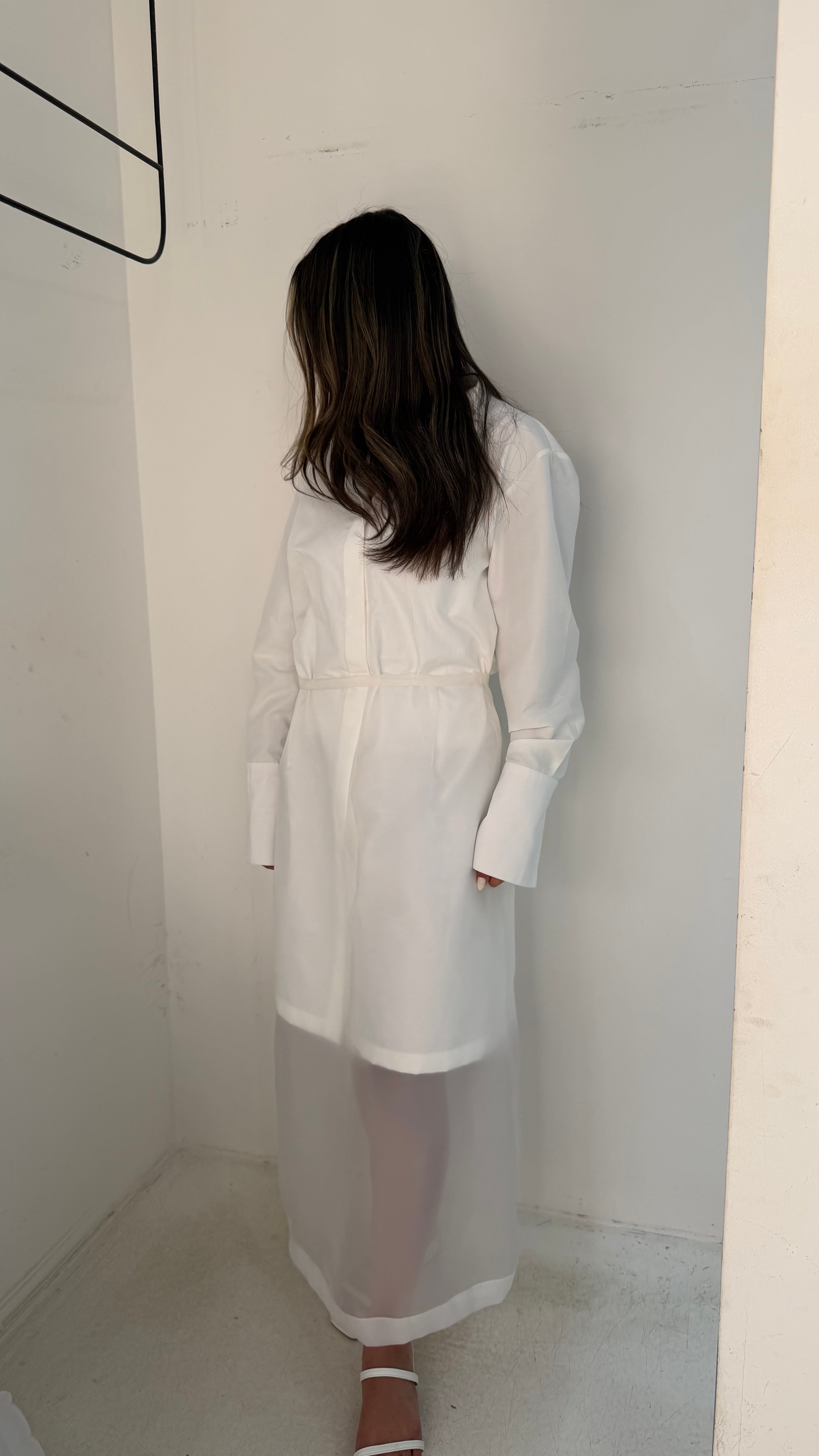 White Dress Sheer Set