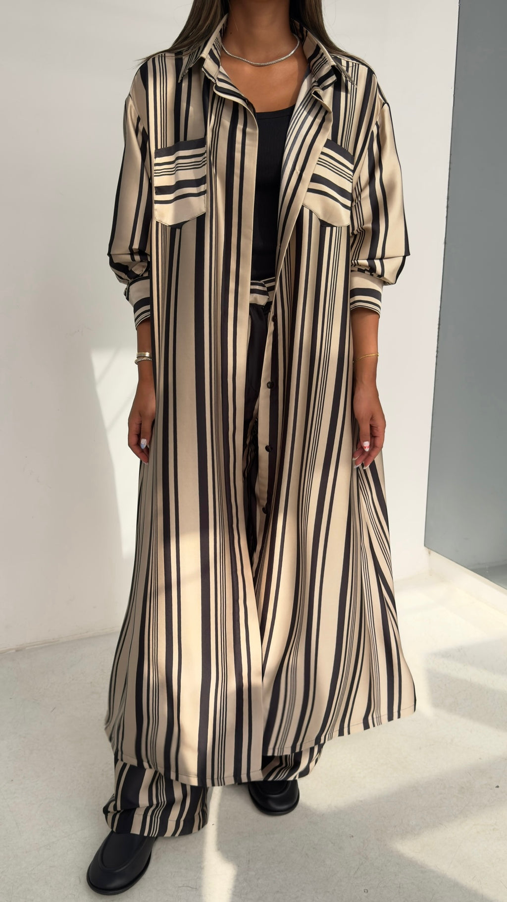 Striped Silk Set