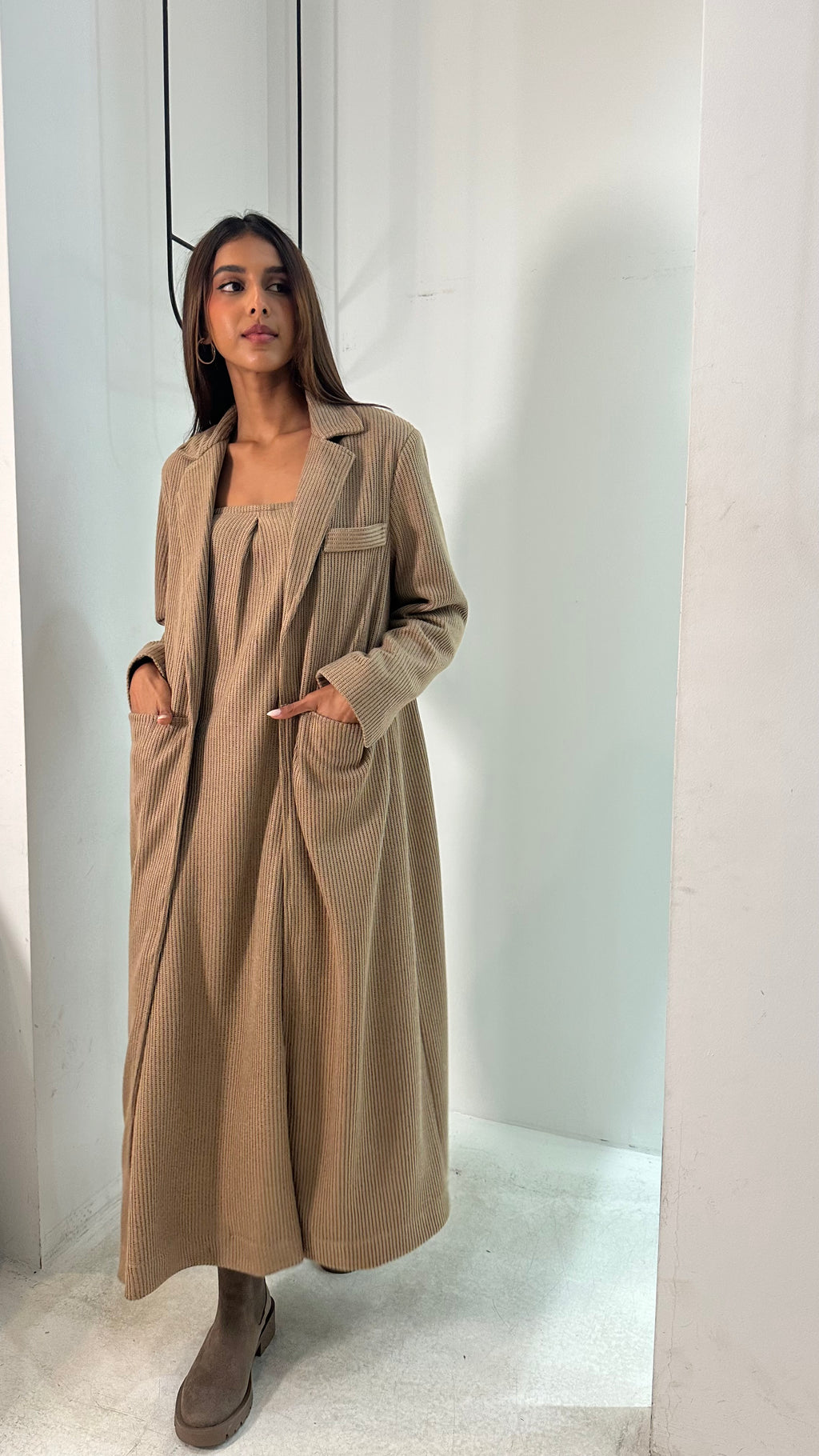 Knitted Dress & Blazer Jacket Set