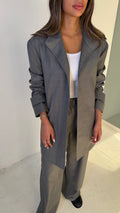 Grey Plaid Set