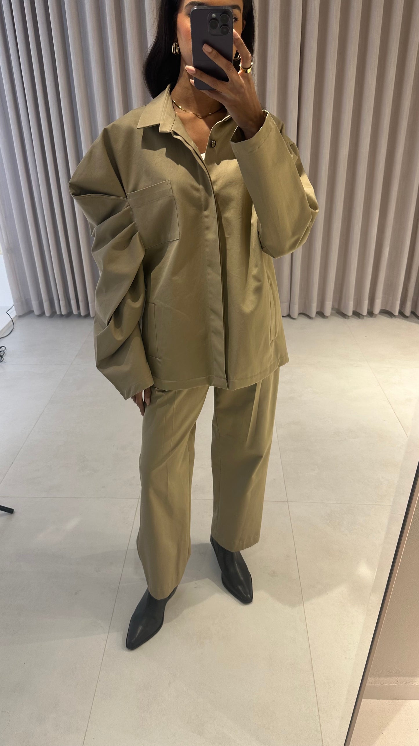 Asymmetrical Beige Set