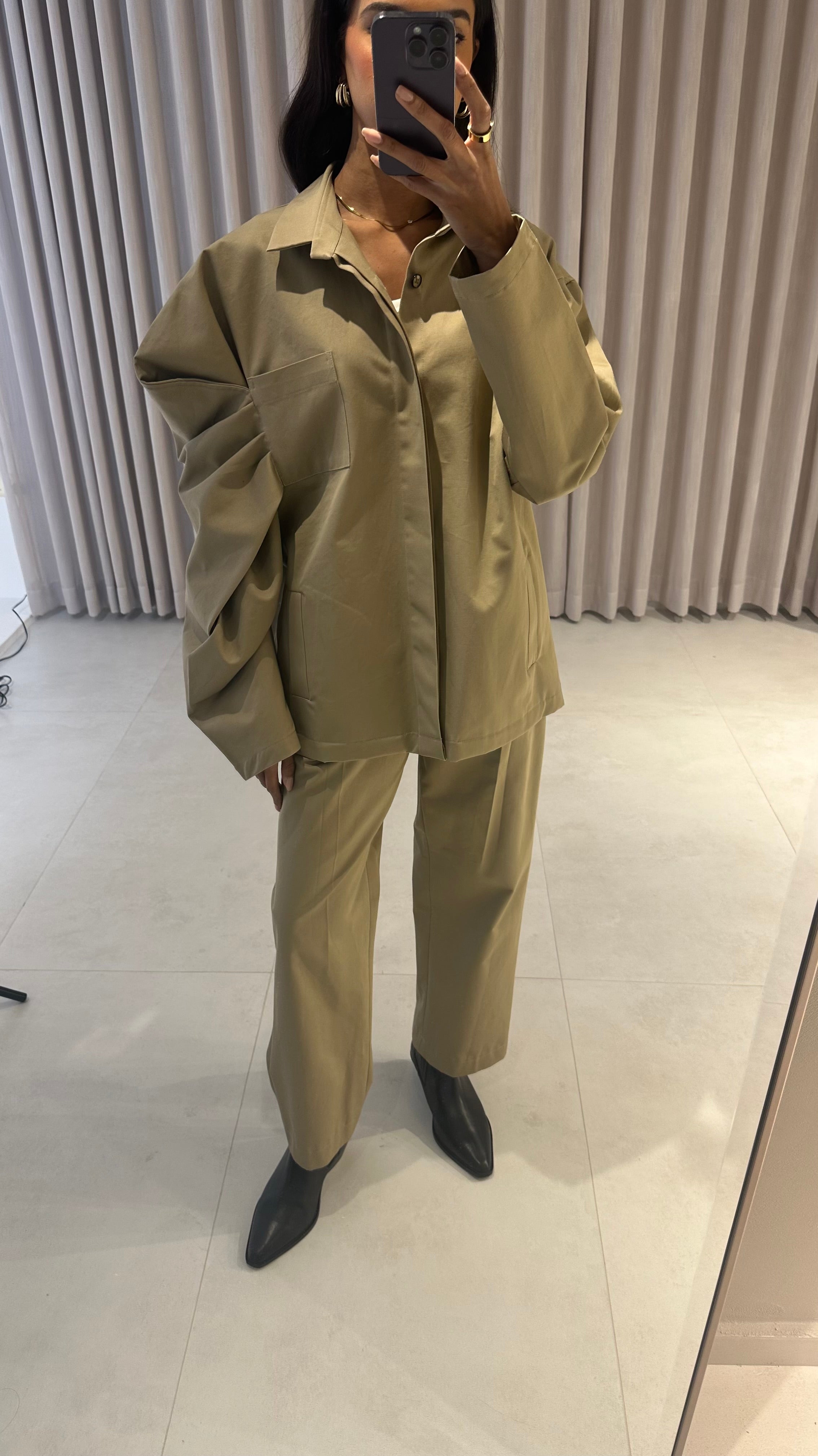 Asymmetrical Beige Set