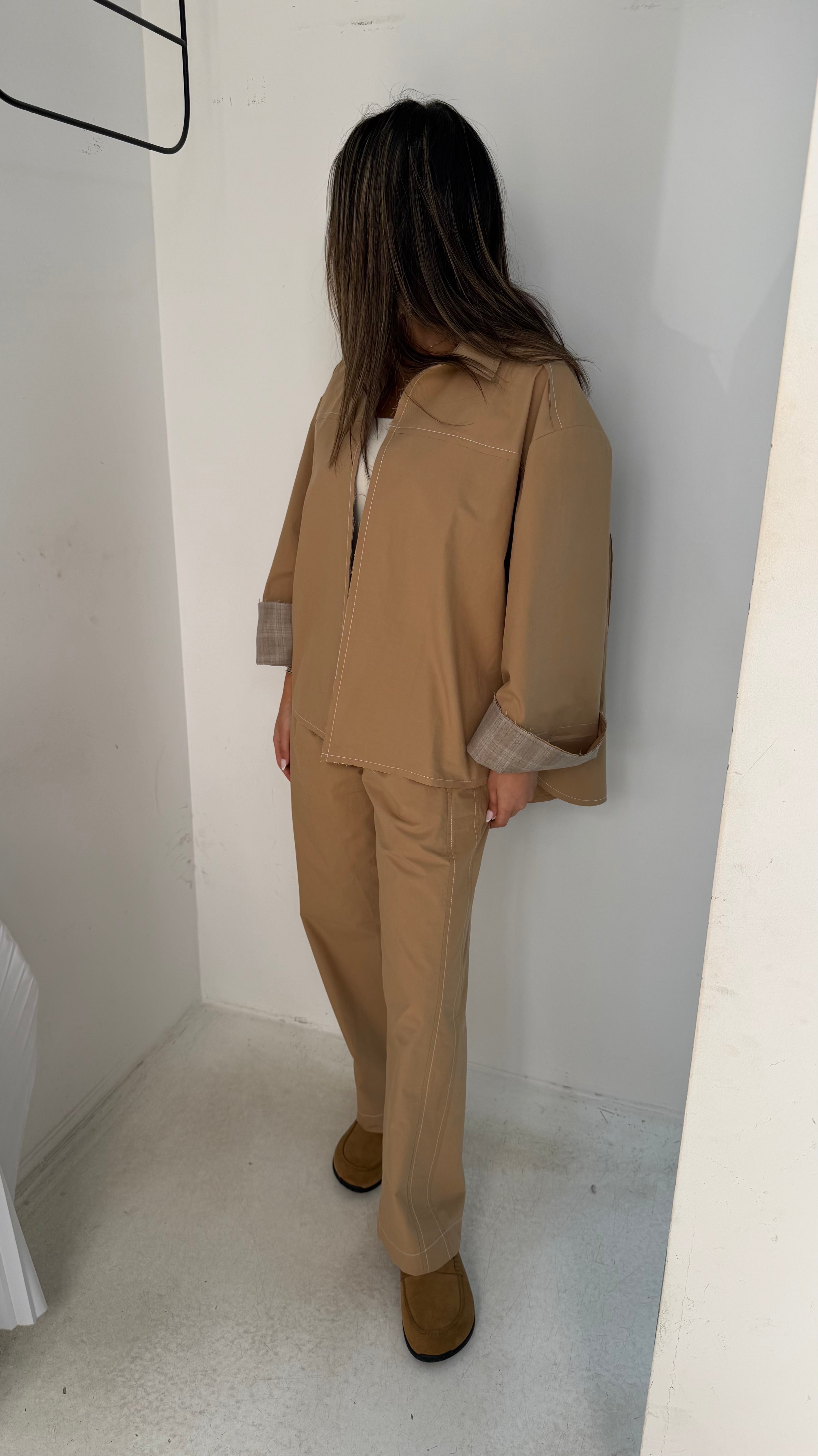 Poplin Set with Plaid Lining