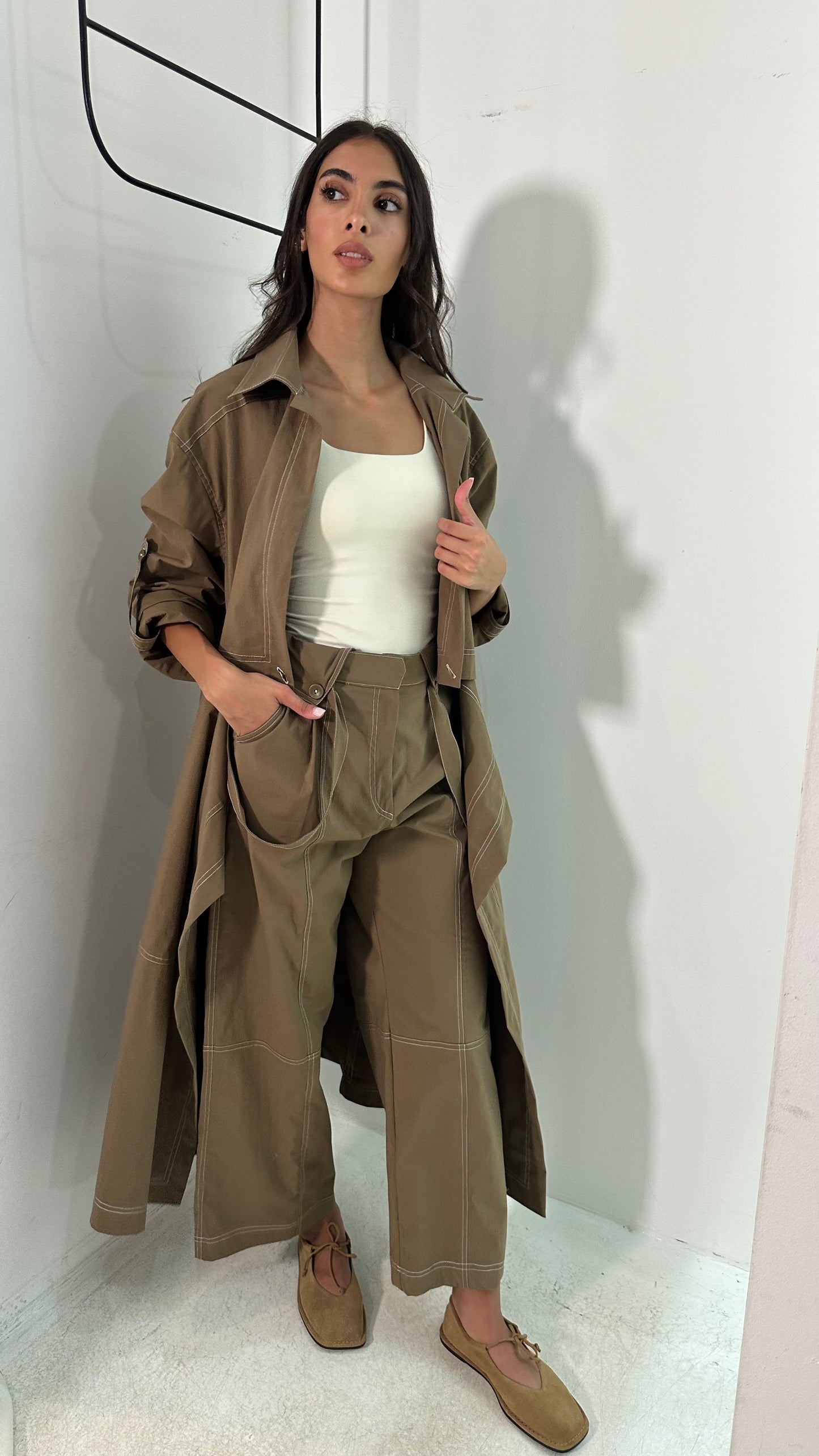 Trench Set (Beige & Khaki)