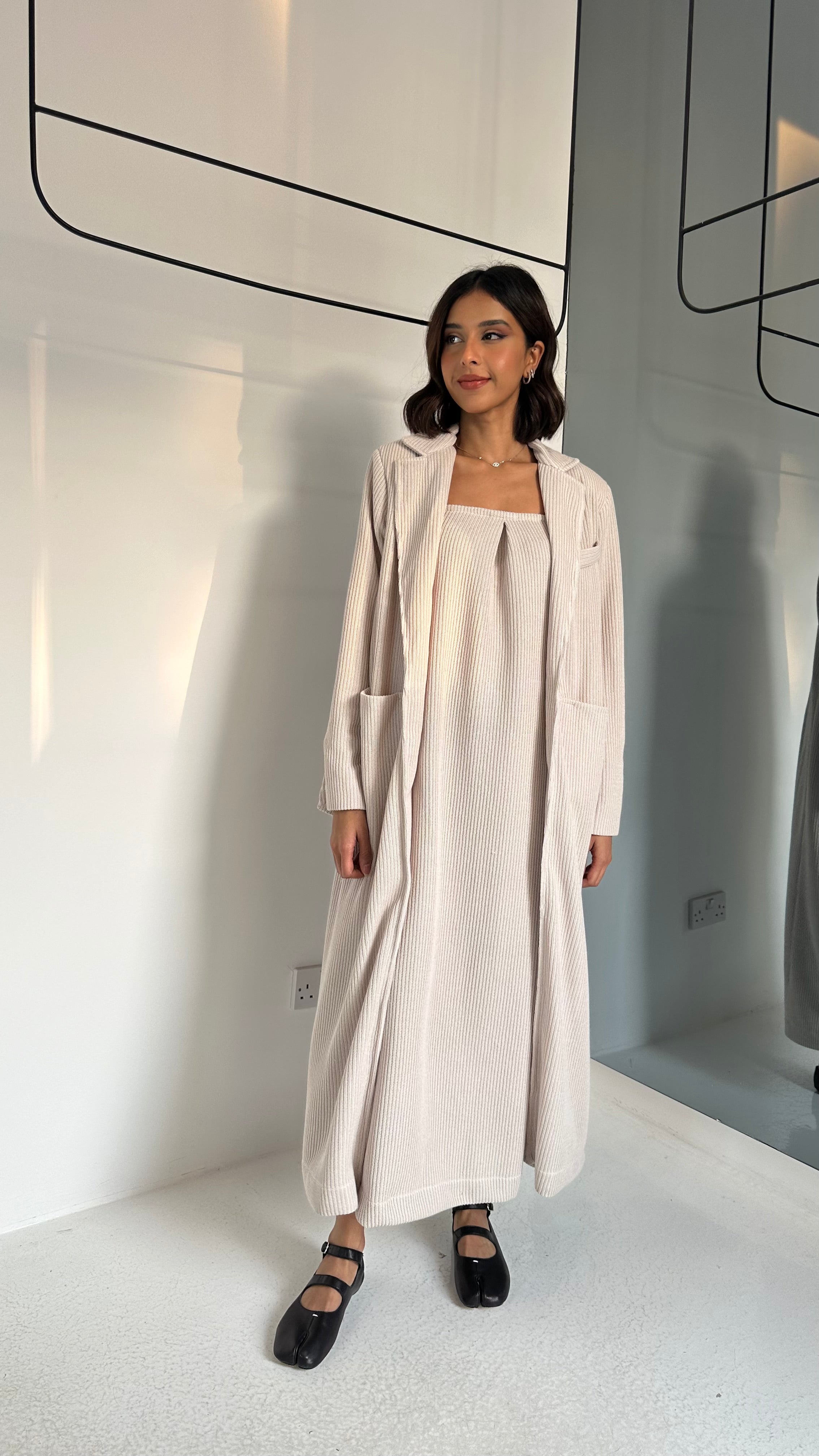 Knitted Dress & Blazer Jacket Set