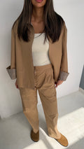 Poplin Set with Plaid Lining