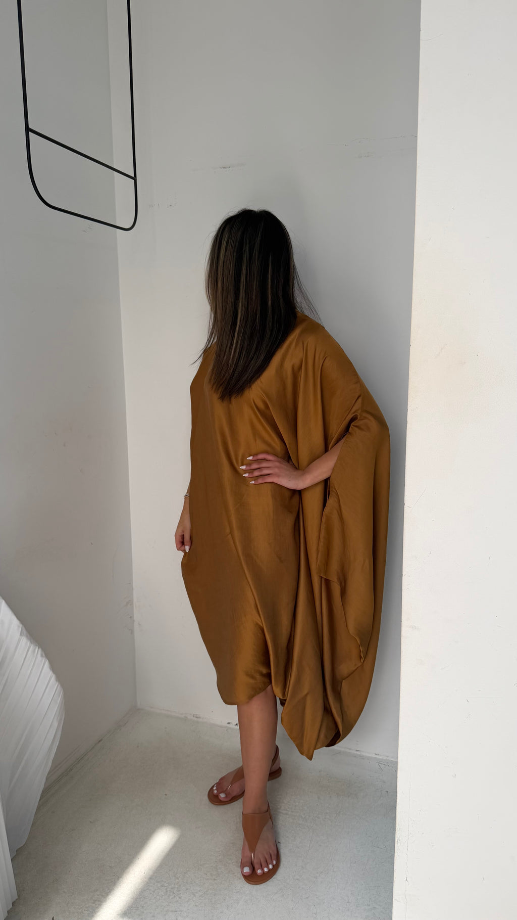 Terracotta Draped Dress