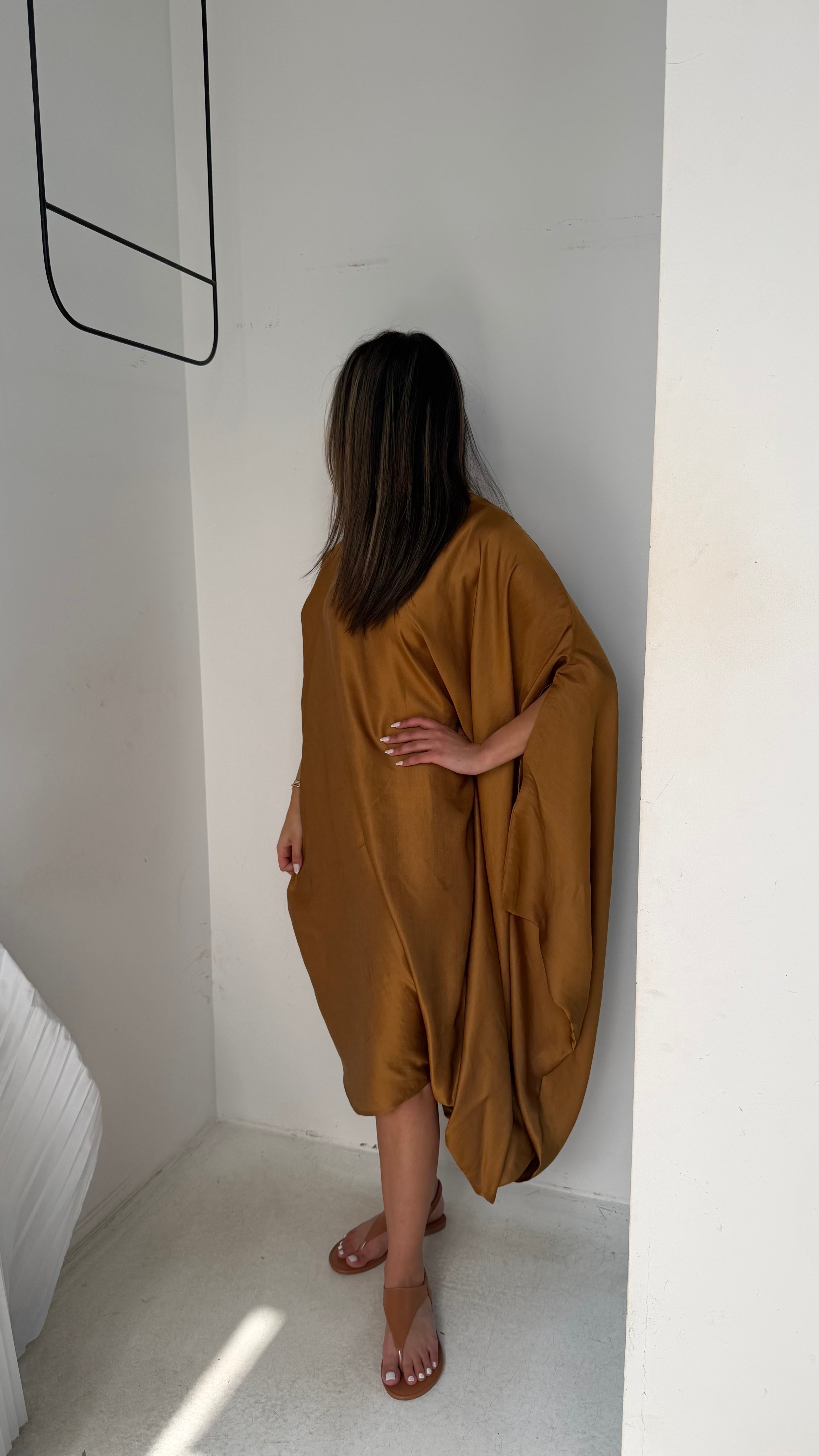 Terracotta Draped Dress