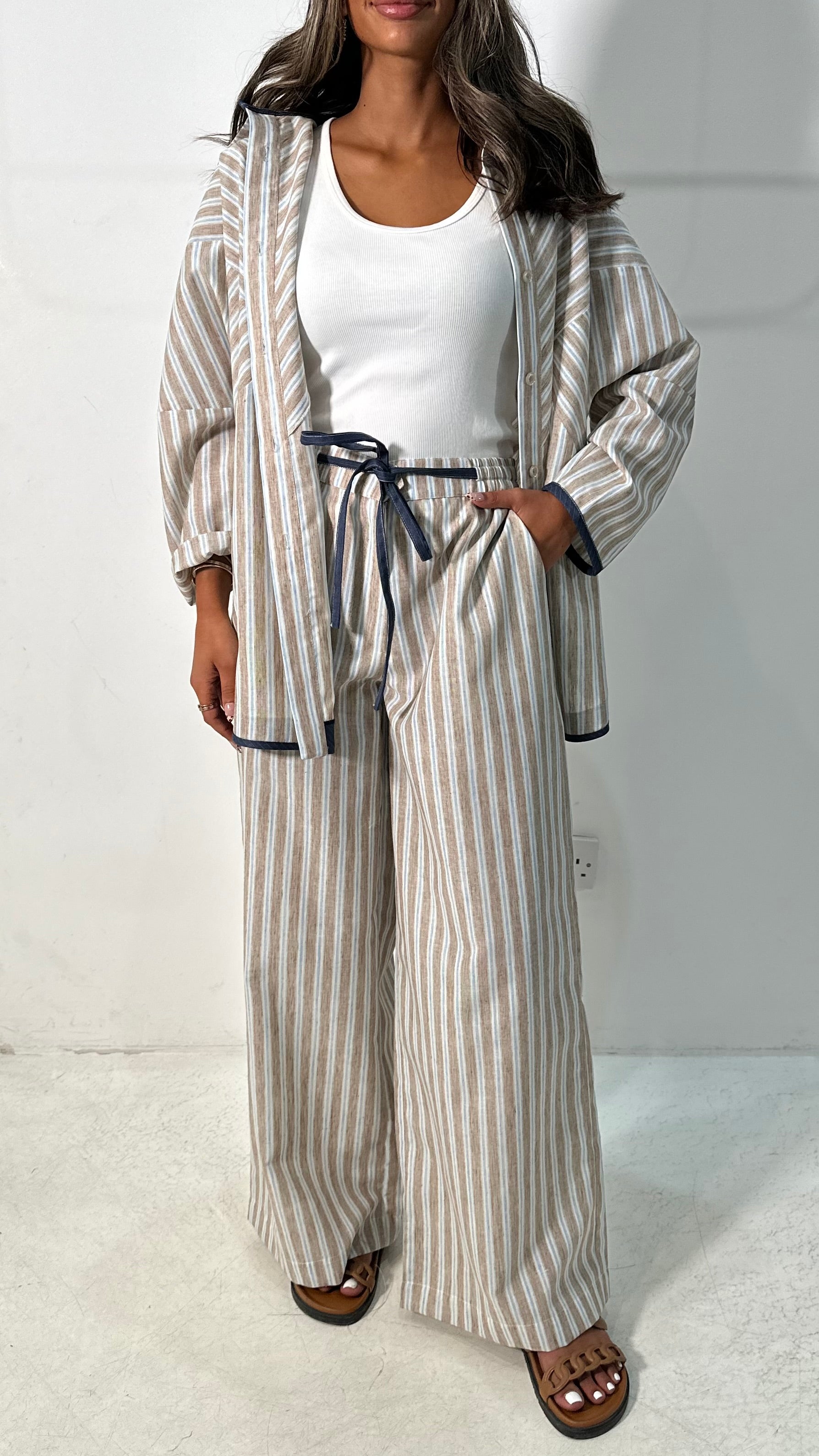 Linen Striped Set