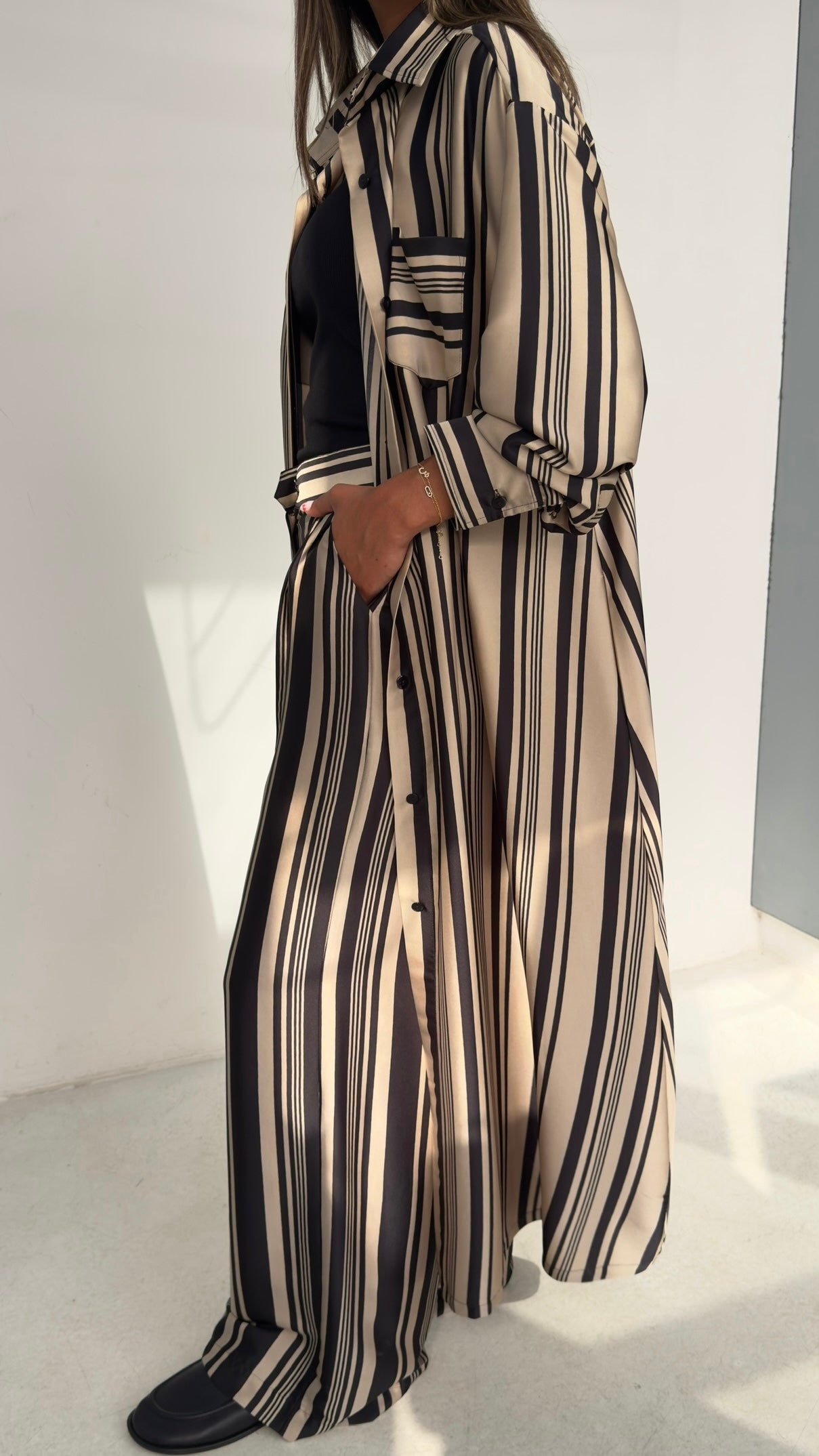 Striped Silk Set