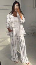 Striped Poplin Set