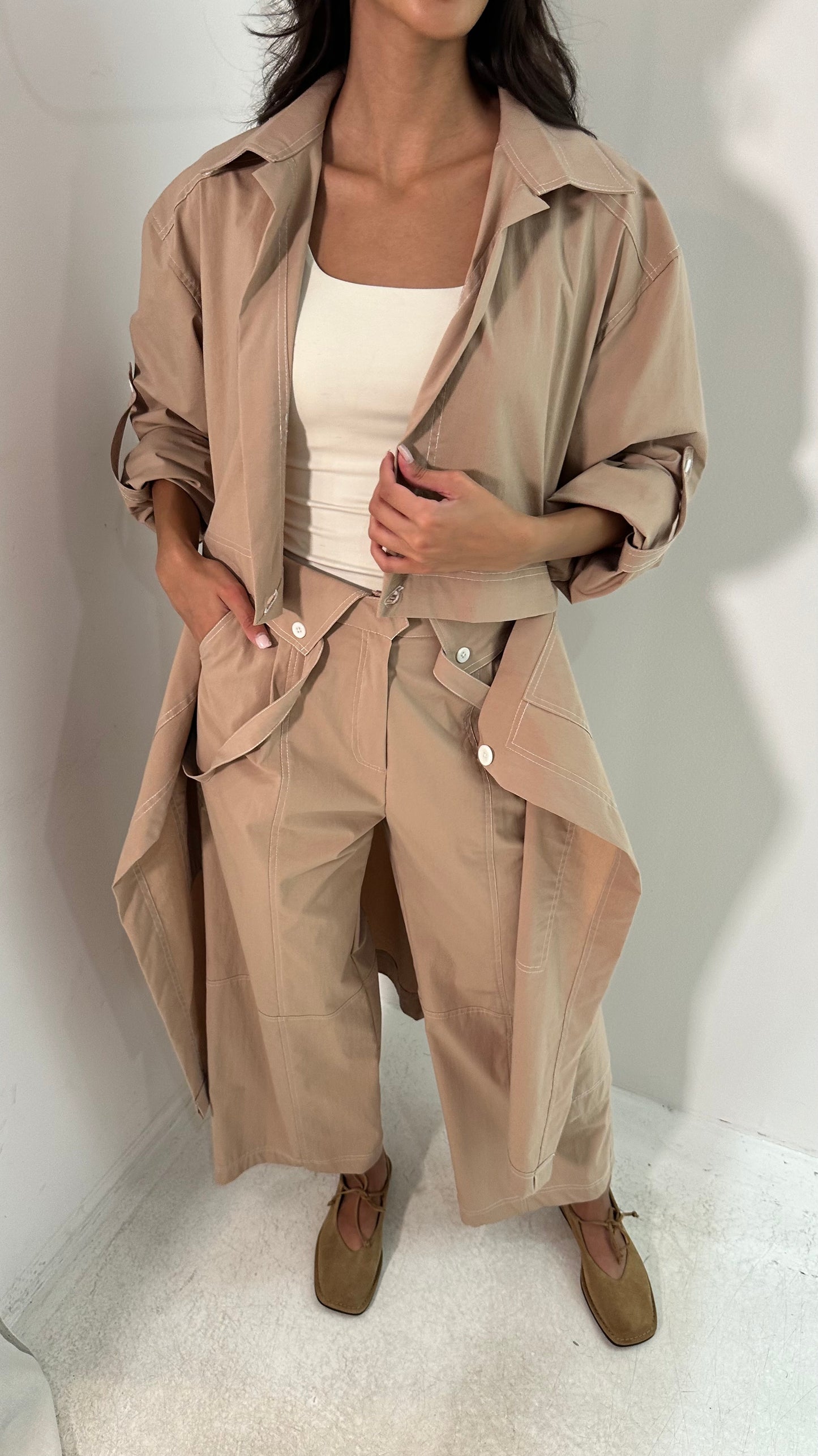 Trench Set (Beige & Khaki)