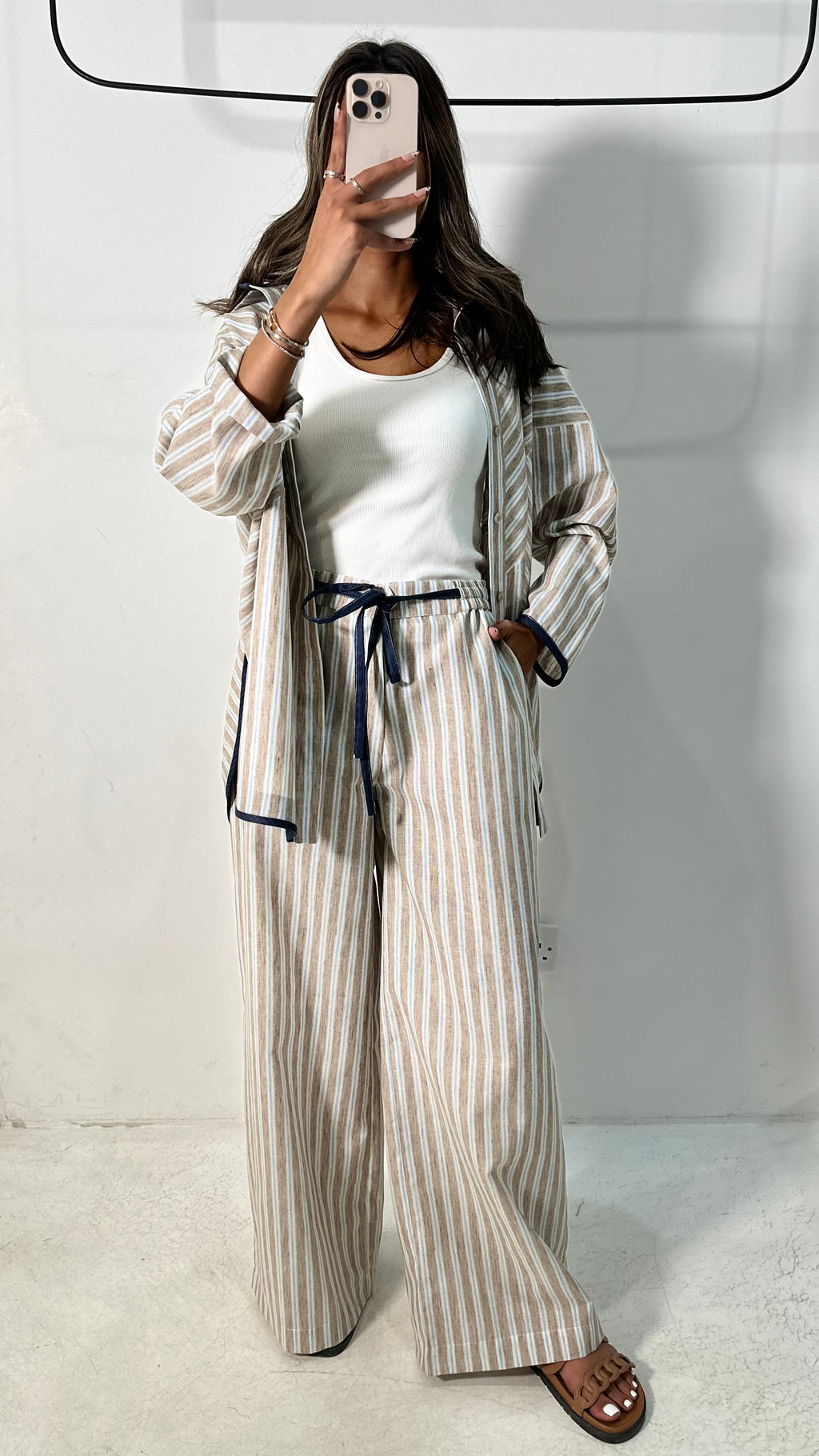 Linen Striped Set