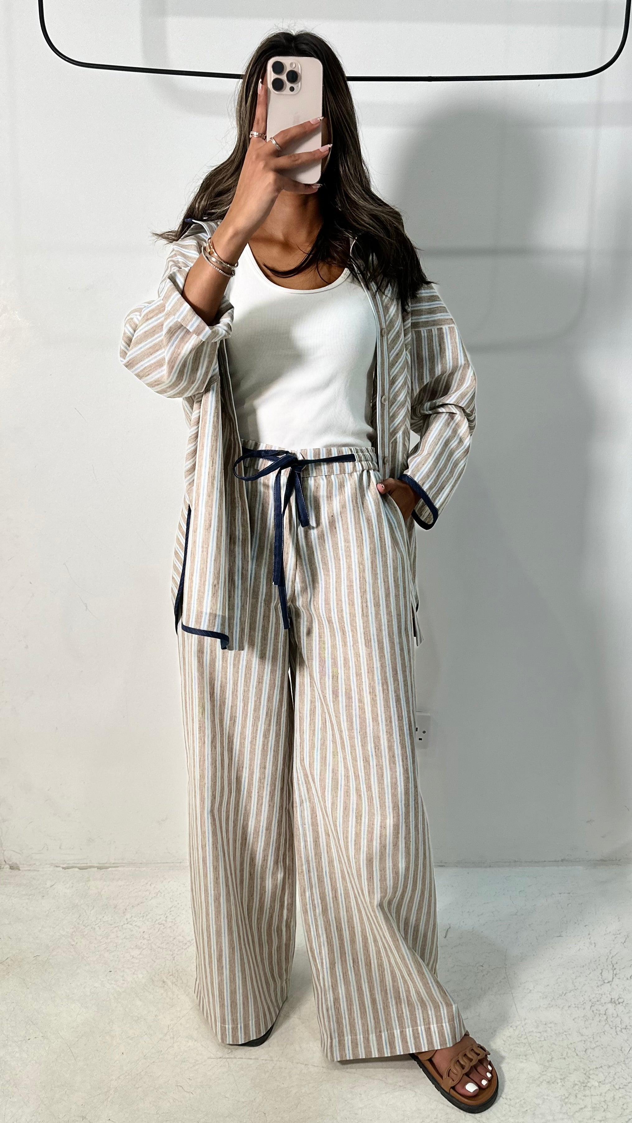 Linen Striped Set