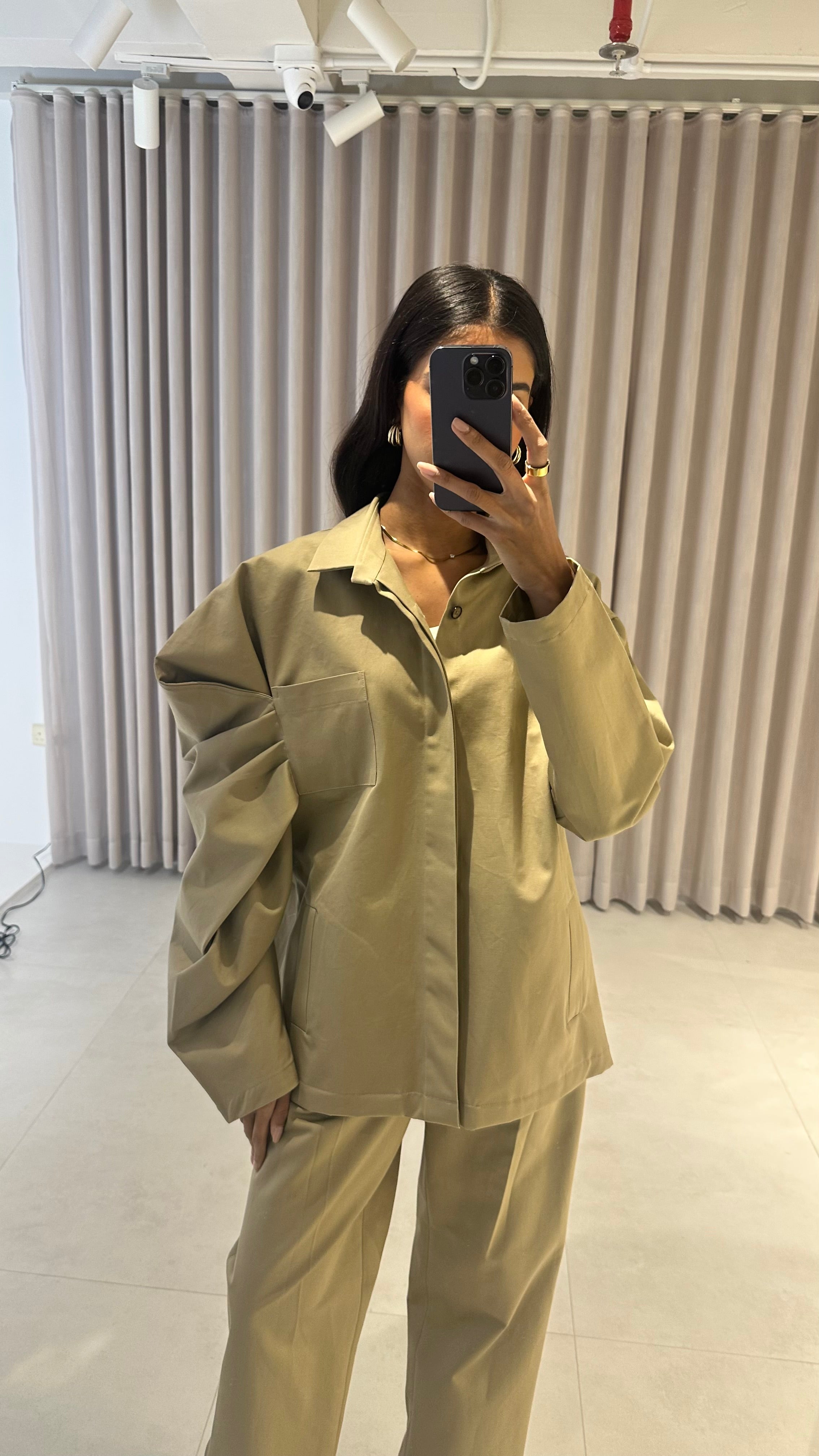 Asymmetrical Beige Set