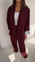 Light Linen Set with Plaid