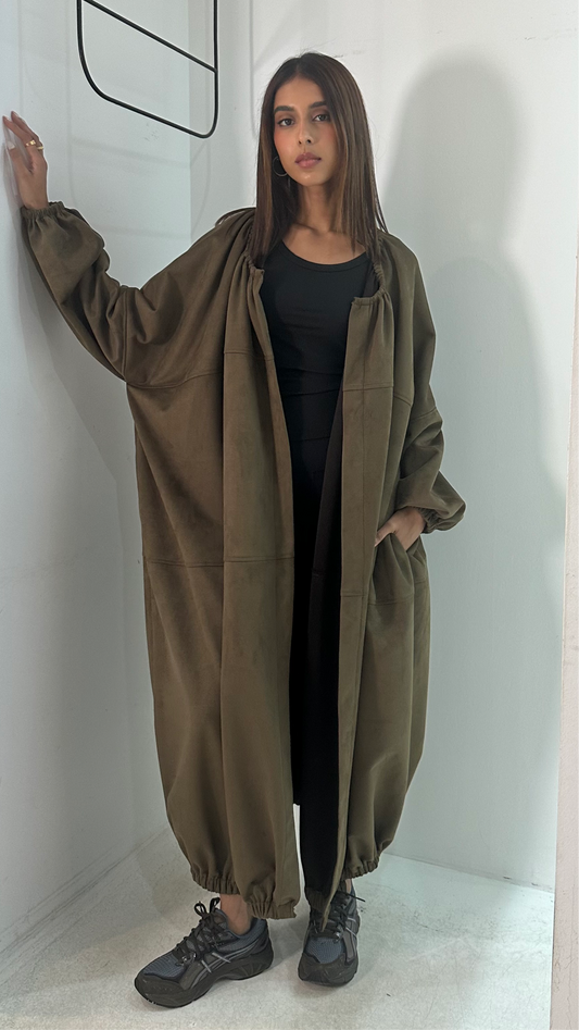 Suede Bisht